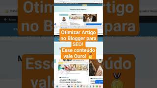 Otimizar Artigo no Blogger para SEO