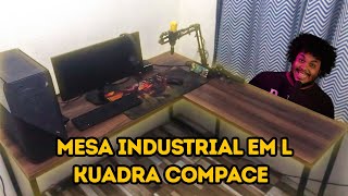 UNBOXING MESA INDUSTRIAL EM L KUADRA COMPASE