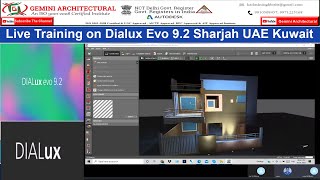 Live Training on Dialux Evo 9.2 Sharjah UAE Kuwait(Gemini Architectural)