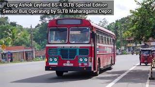 Long Ashok Leyland BS-4 SLTB Special Edition Sensor Bus Operating By SLTB Maharagama Depot