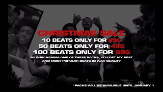 *CHRISTMAS SALE* 100 FREESTYLE/HARD/RNB/MELODIC TYPE BEATS ONLY FOR 99$