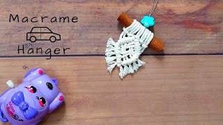 DIY Macrame Car hanger | Macrame car diffuser tutorial | Macrame car charm