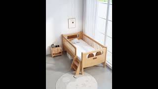 solid wood children's bed oak crib