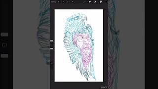 Procreate Timelapse tracing and shading - iPad Mini & Apple Pencil