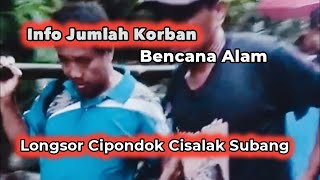 Info Jumlah Korban Longsor Cipondok Cisalak Subang