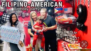 WE ATTENDED A BIRTHDAY PARTY FIL-AM FAMILIES #filipinamarriedtoforeigner #filamcouple #birthdayparty