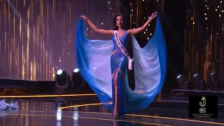 Traje de gala Celinee Santos de República Dominicana y otras representantes en Miss Universo