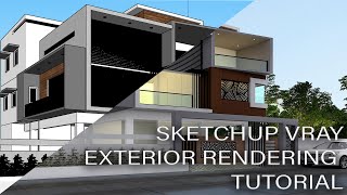 Sketchup Vray Exterior Render Tutorial | sketchup tutorial