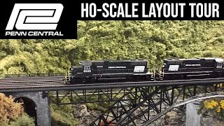 Mind Blowing Model Train Layout | Tour the HO scale Penn Central miniature railroad by George Pechin