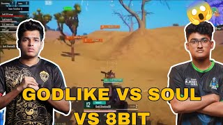 🇮🇳 LAST ZONE FIGHT GODLIKE VS SOUL VS 8BIT #bgmi #jonathan #godlvssoul