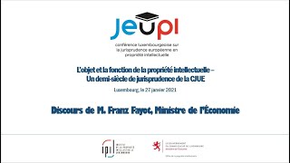 Conférence propriété intellectuelle, IPIL et Office de la propriété intellectuelle – 27 janvier 2021