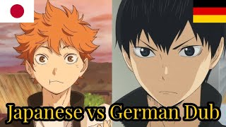 Hinata & Kageyama Japanese vs German Dub. [Haikyuu!!]