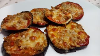 Mini pizzas de berenjena, a los niños les encanta. ¡¡ Pruebalas  !!