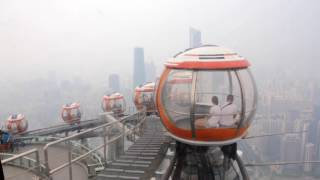 Inside the Canton Tower at Guangzhou