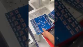 QR code marking on PCB board by using UV laser marking machine| #uvlasermarking #pcbmanufacturing