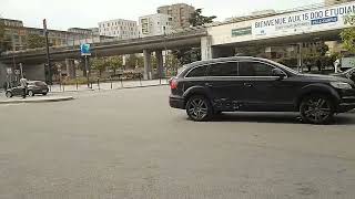 départ d'un Mercedes C1 a la gare d'évry