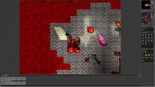 Tibia 7.3 (Calmera. Level 50 Mage tries to Solo Demon in Parchment Room)