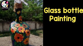 #glassbottlepainting #reuse #bestoutofwaste #homedecor