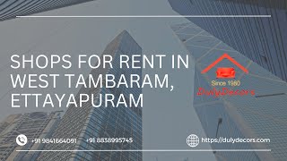 Shops for Rent in West Tambaram | Duly Decors