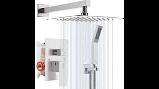 Review SR SUN RISE 12 Inches Bathroom Luxury Rain Mixer Shower Combo