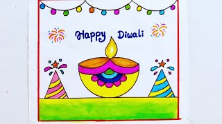 Diwali drawing/diwali festival drawing/happy diwali drawing/diwali poster drawing/dipawali drawing