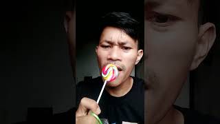 #shorts makan permen lolipop pelangi #tiktok