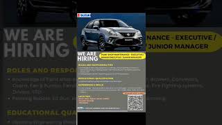 #suzuki#maruti#paint#shop#executive#maintenance#job#latest#hiring#share#resume#jobvacancy#jobsearch⚡