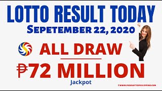 PCSO Lotto Result Today September 22, 2020 | 2PM, 5PM and 9PM Draw Result Summary