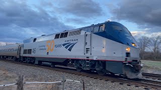 Amtrak 99 with the 50th anniversary engine at jones Crossing