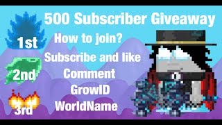 Growtopia|500 Subscribers Giveaway