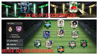 HUGE SQUAD UPGRADE + 3X 82-97 EXCHANGES IN FC MOBILE