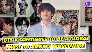 Incredible!! An artwork of Kim Taehyung was displayed at the World Art Expo Seoul 2023 exhibition