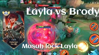 LAYLA VS BRODY❗BUILD ONE SHOT ENEMY DELETE! MUSUH LOCK LAYLA | build top 1 global Layla