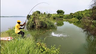 SINGLE HOOK and 🎣 TRiPlE HOOK TiGGY GAlA Fisher man Catching in BiG Rohu And Black Rohu Fishes