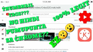 Paano mag lagay ng thumbnail at tags ng hindi pumupunta sa chrome? #youtube #tutorial # kinemaster