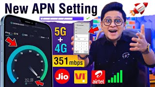 Ultra Pro 5G APN Setting For any Android Phone | Get 5G Internet Speed Jio APN | Airtel APN | Vi APN