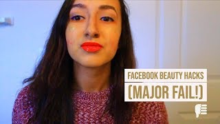 TRYING OUT FACEBOOK BEAUTY HACKS | Major fail!!!