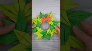 Як зробити новорічний віночок з паперу 🎄🎀 DIY Paper Christmas Wreath #shorts