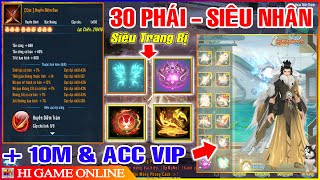 VLTK Mobile Lậu Siêu Nhân 30 Phái Free Acc MAX ĐỒ - Siêu Trang Bị Cực VIP - KTC Giá 1Đ | Jx Cao Thủ