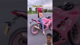 Bike vs girl challenge #ninja #smartphone #automobile #ninja10r #youtubeshorts #trending