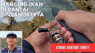 Mancing ikan di pantai Sindangkerta!!! Strike bertubi-tubi!!!