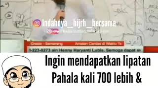 Ingin mendapatkan lipatan pahala kali 700 leboh & ridho Allah turun seketika itu, Ustadz Adi Hidayat