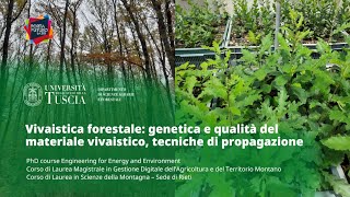 🖥️ WEBINAR | VIVAISTICA FORESTALE (PARTE I)