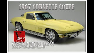 1967 Corvette Coupe Sunfire Yellow 327/350hp