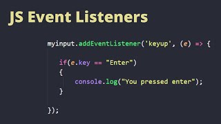 JavaScript - Event Listeners