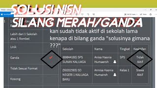 Solusi NISN Silang Merah || Data Siswa Ganda