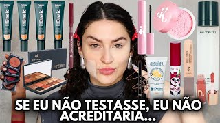 TESTANDO LANÇAMENTOS NACIONAIS: KAREN BACHINI, LP BEAUTY, PETRIZI, NINA MAKEUP e +!