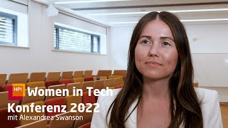 Alexandrea Swanson zu Frauen in der Digitalisierung | Women in Tech Konferenz 2022