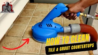 How to Make $125 in 20 minutes || Tile and Grout Countertop Cleaning || Increasing your bottom line