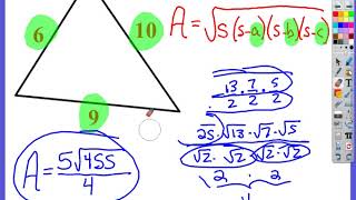 Extra Heron's Formula Examples